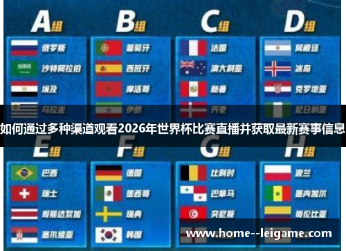 如何通过多种渠道观看2026年世界杯比赛直播并获取最新赛事信息